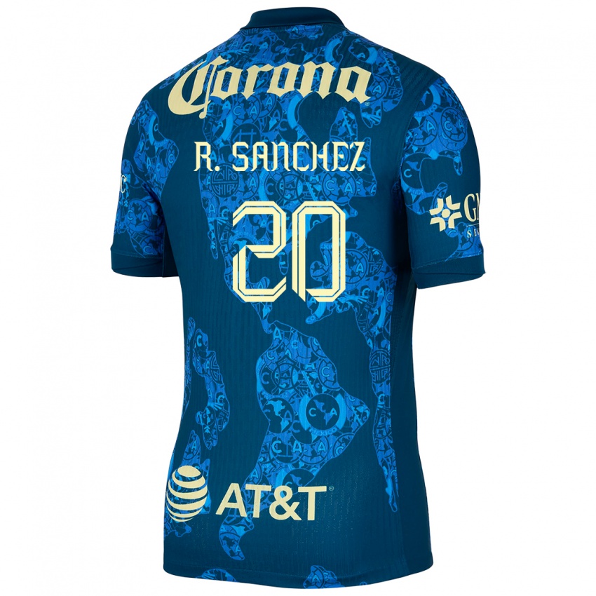 Børn Richard Sanchez #20 Blå Gul Udebane Spillertrøjer 2024/25 Trøje T-Shirt