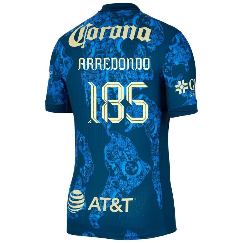 Børn Aarón Arredondo #185 Blå Gul Udebane Spillertrøjer 2024/25 Trøje T-Shirt