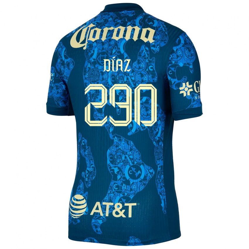 Børn Julio Díaz #290 Blå Gul Udebane Spillertrøjer 2024/25 Trøje T-Shirt