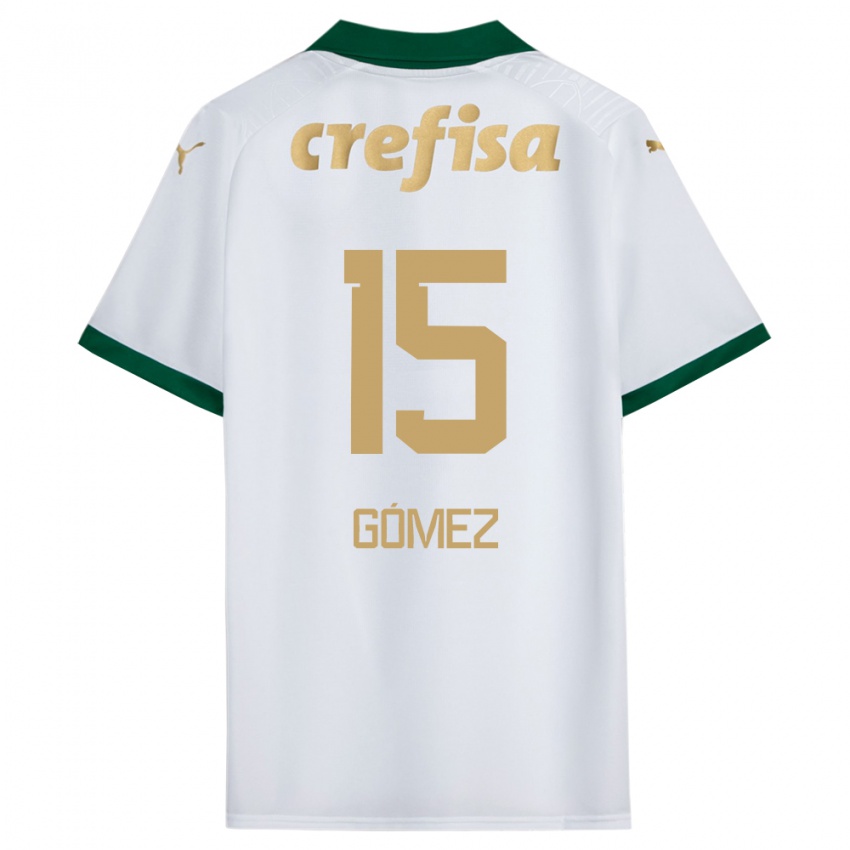 Børn Gustavo Gomez #15 Hvid Grøn Udebane Spillertrøjer 2024/25 Trøje T-Shirt