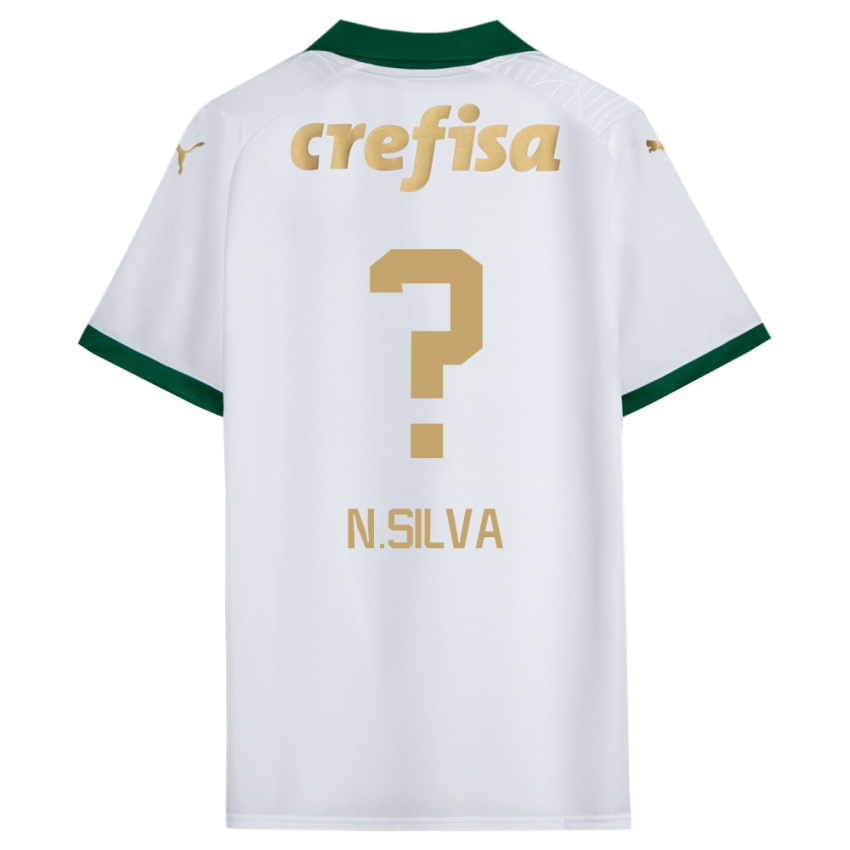 Børn Ney Silva #0 Hvid Grøn Udebane Spillertrøjer 2024/25 Trøje T-Shirt