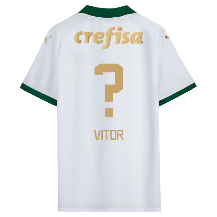 Børn Marcio Vitor #0 Hvid Grøn Udebane Spillertrøjer 2024/25 Trøje T-Shirt