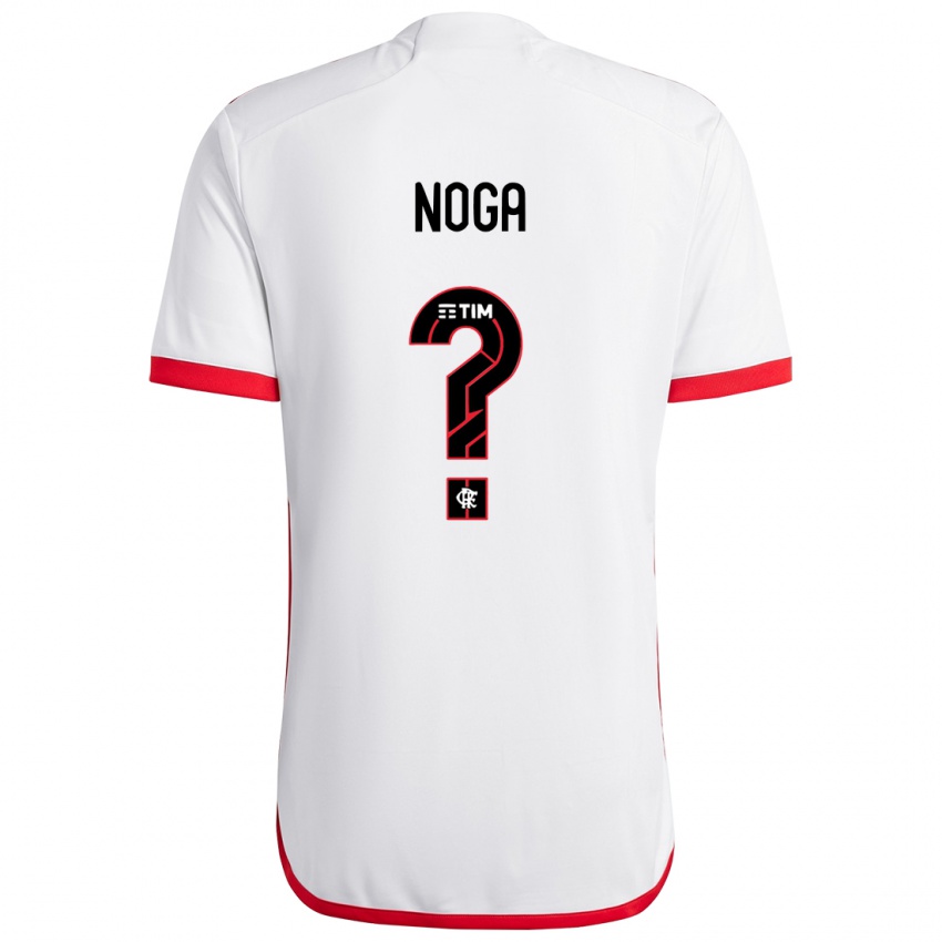 Børn Gabriel Noga #0 Hvid Rød Udebane Spillertrøjer 2024/25 Trøje T-Shirt