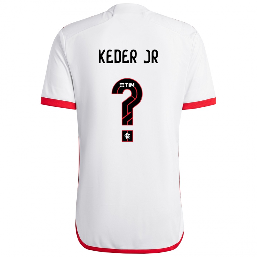 Børn Keder Jr #0 Hvid Rød Udebane Spillertrøjer 2024/25 Trøje T-Shirt