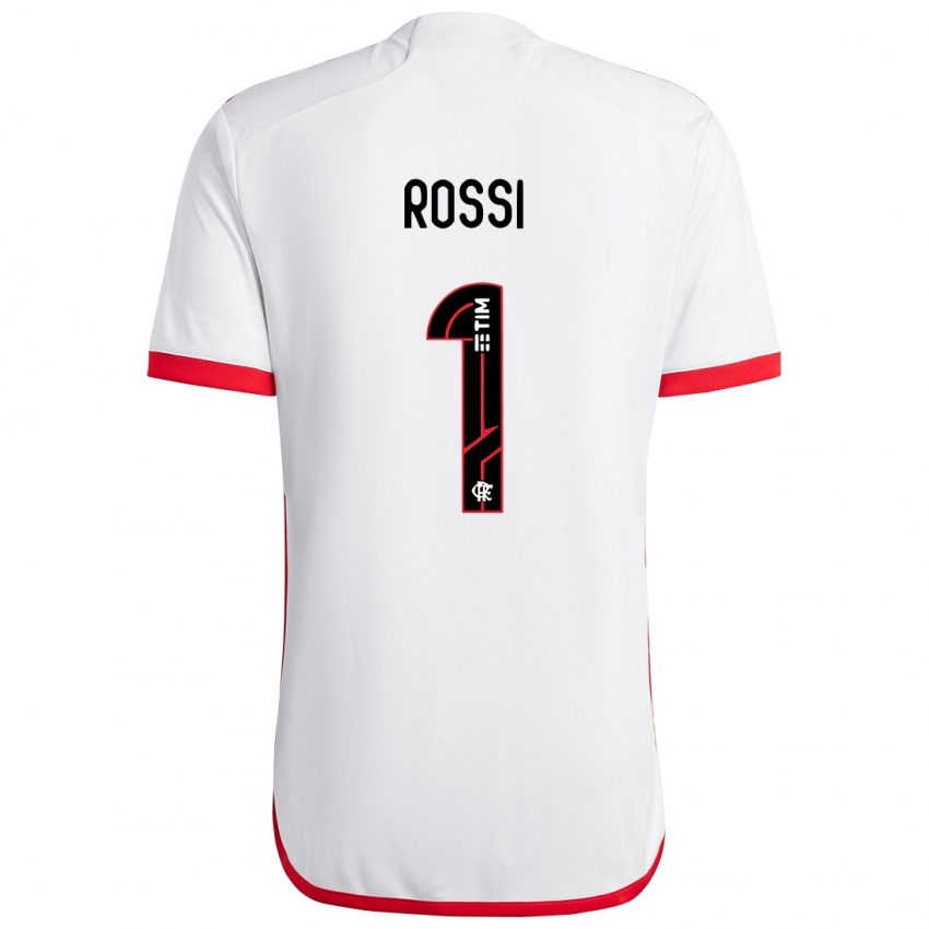 Børn Agustin Rossi #1 Hvid Rød Udebane Spillertrøjer 2024/25 Trøje T-Shirt