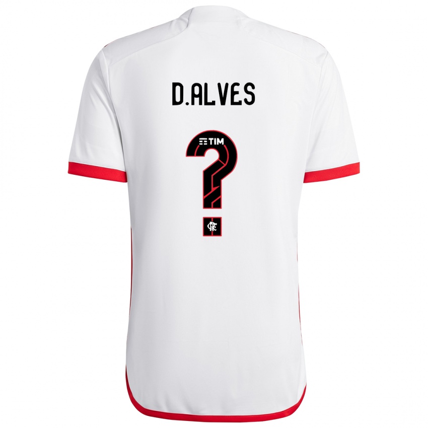 Børn Dyogo Alves #0 Hvid Rød Udebane Spillertrøjer 2024/25 Trøje T-Shirt