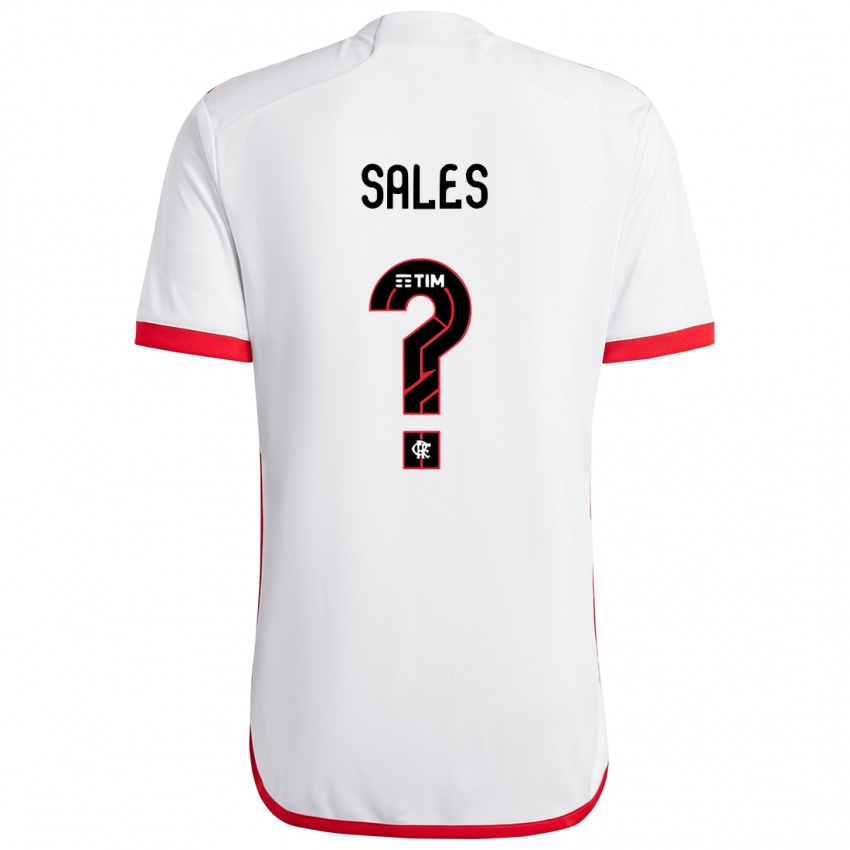 Børn Daniel Sales #0 Hvid Rød Udebane Spillertrøjer 2024/25 Trøje T-Shirt