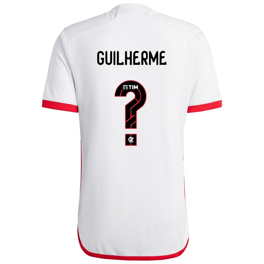 Børn Guilherme #0 Hvid Rød Udebane Spillertrøjer 2024/25 Trøje T-Shirt