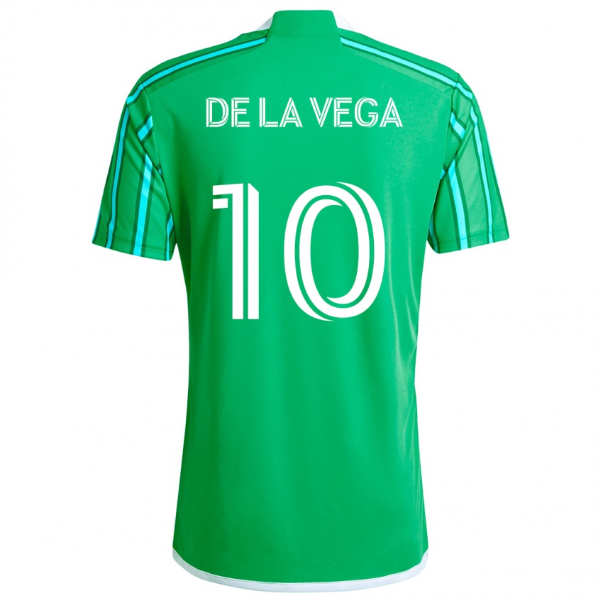 Mænd Pedro De La Vega #10 Grøn Hvid Hjemmebane Spillertrøjer 2024/25 Trøje T-Shirt