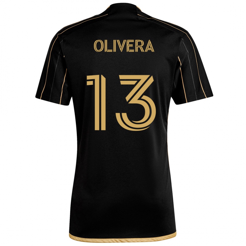 Mænd Cristian Olivera #13 Sort Guld Hjemmebane Spillertrøjer 2024/25 Trøje T-Shirt