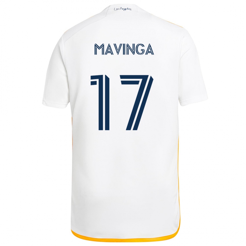 Mænd Chris Mavinga #17 Hvid Gul Hjemmebane Spillertrøjer 2024/25 Trøje T-Shirt