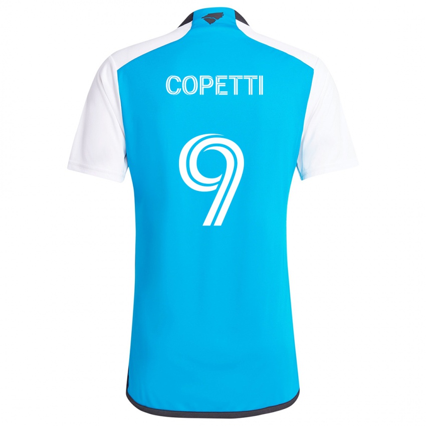 Mænd Enzo Copetti #9 Blå Hvid Hjemmebane Spillertrøjer 2024/25 Trøje T-Shirt