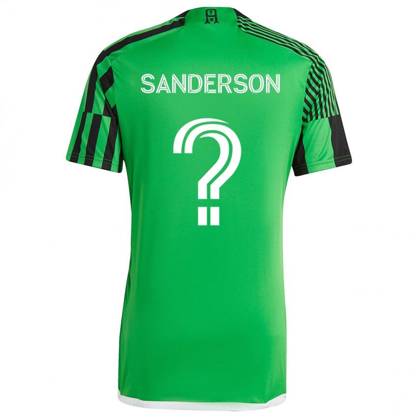 Mænd Spencer Sanderson #0 Grøn Sort Hjemmebane Spillertrøjer 2024/25 Trøje T-Shirt