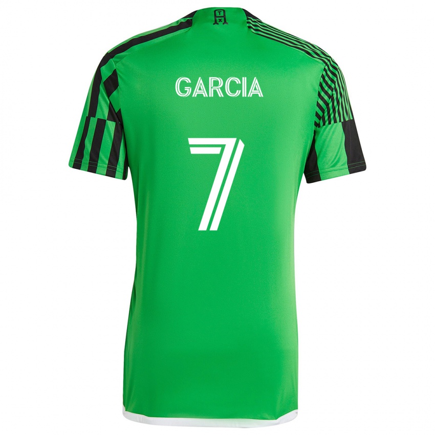 Mænd Anthony García #7 Grøn Sort Hjemmebane Spillertrøjer 2024/25 Trøje T-Shirt