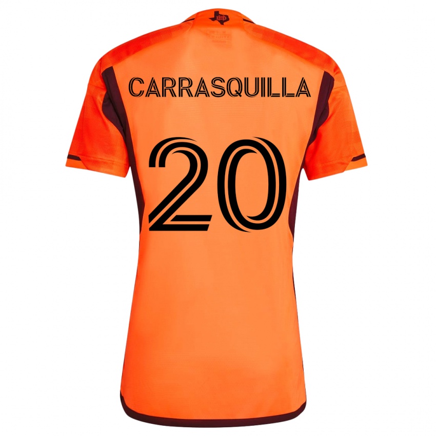 Mænd Adalberto Carrasquilla #20 Orange Sort Hjemmebane Spillertrøjer 2024/25 Trøje T-Shirt