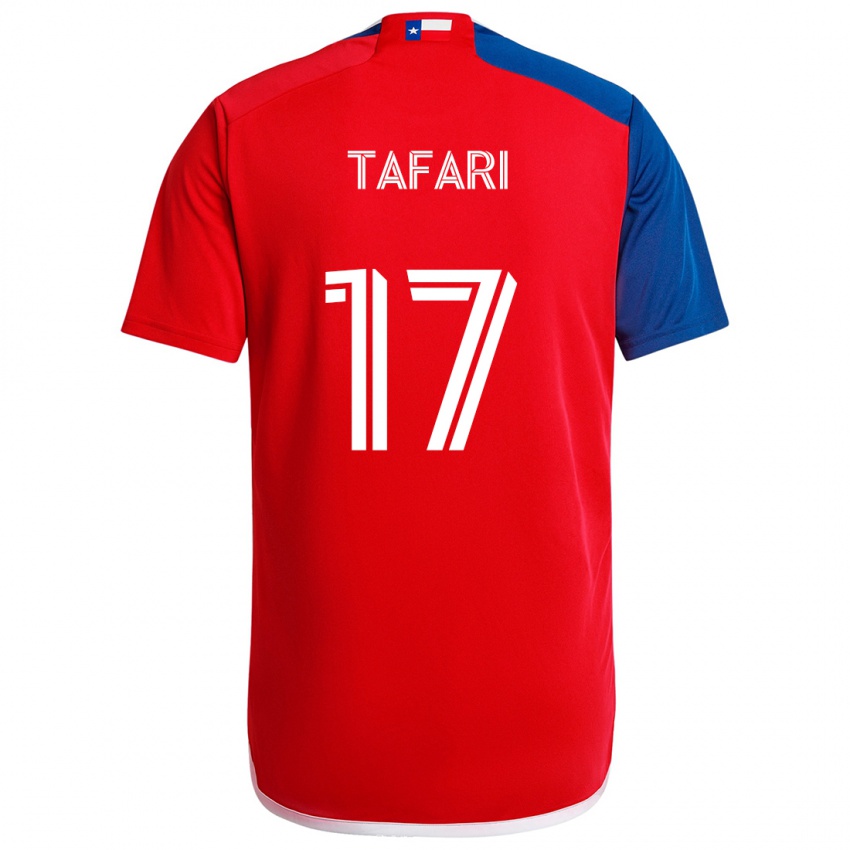 Mænd Nkosi Tafari #17 Blå Rød Hjemmebane Spillertrøjer 2024/25 Trøje T-Shirt