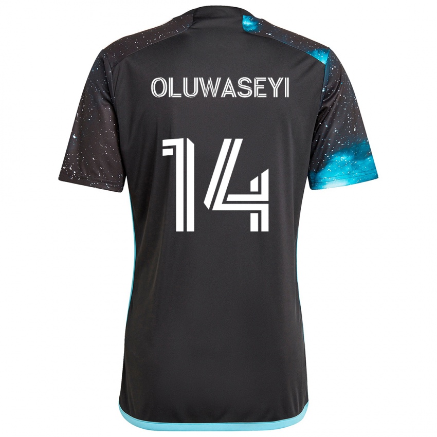 Mænd Tani Oluwaseyi #14 Sort Blå Hjemmebane Spillertrøjer 2024/25 Trøje T-Shirt