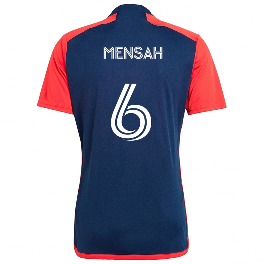 Mænd Jonathan Mensah #6 Blå Rød Hjemmebane Spillertrøjer 2024/25 Trøje T-Shirt