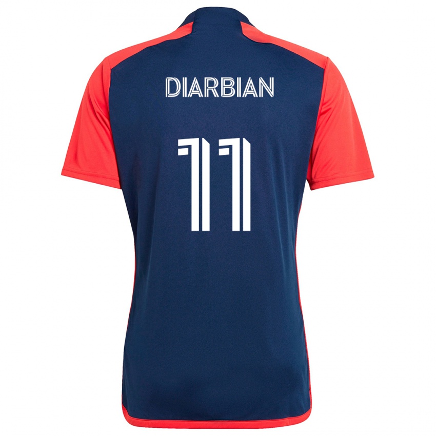 Mænd Gevork Diarbian #11 Blå Rød Hjemmebane Spillertrøjer 2024/25 Trøje T-Shirt