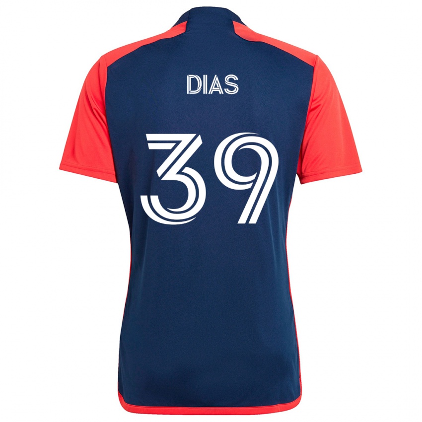 Mænd Marcos Dias #39 Blå Rød Hjemmebane Spillertrøjer 2024/25 Trøje T-Shirt