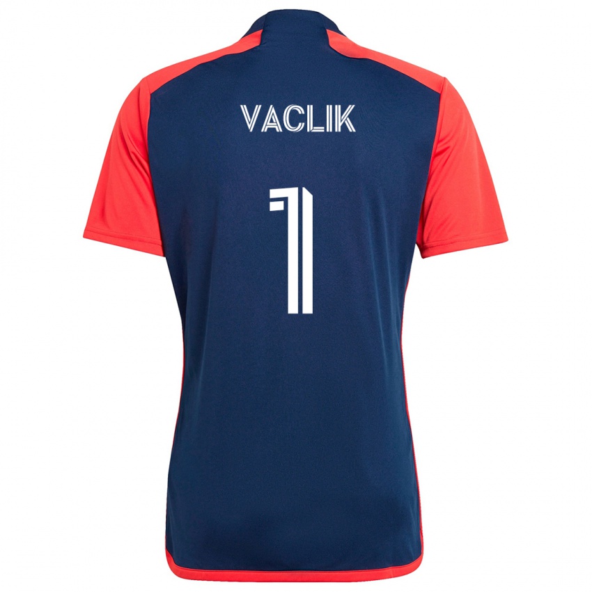 Mænd Tomas Vaclik #1 Blå Rød Hjemmebane Spillertrøjer 2024/25 Trøje T-Shirt