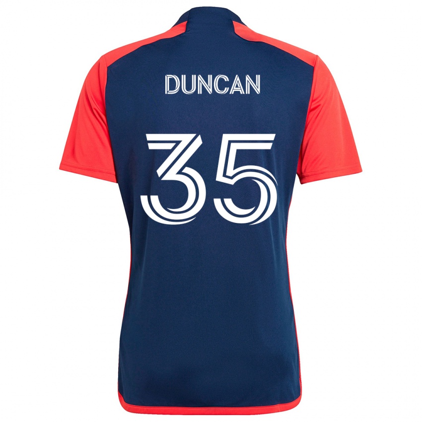 Mænd Nakye Greenidge-Duncan #35 Blå Rød Hjemmebane Spillertrøjer 2024/25 Trøje T-Shirt