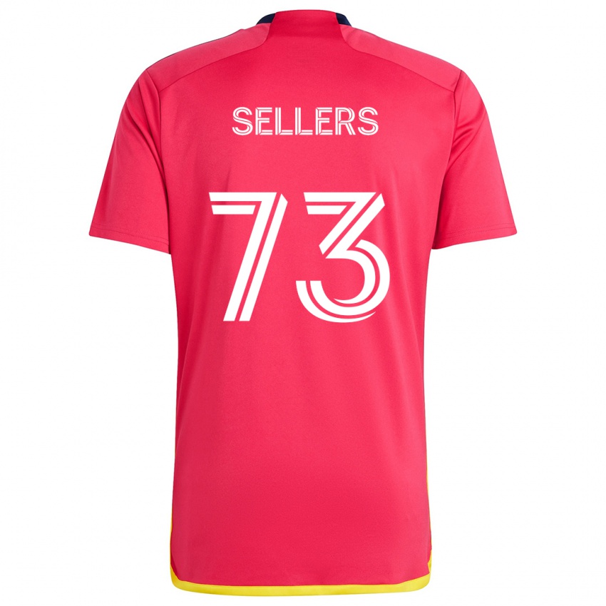 Mænd Braydon Sellers #73 Rød Blå Hjemmebane Spillertrøjer 2024/25 Trøje T-Shirt