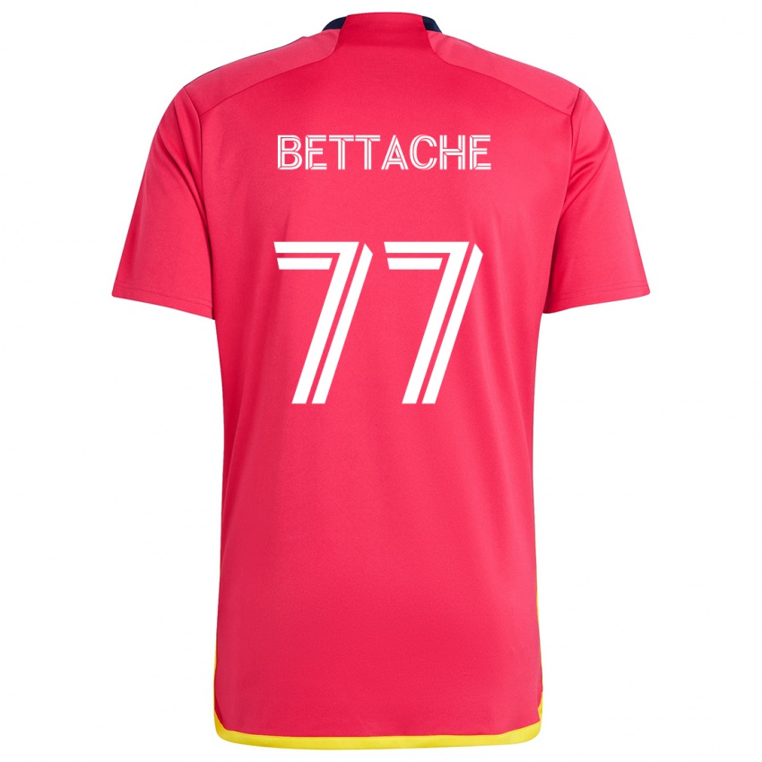 Mænd Faysal Bettache #77 Rød Blå Hjemmebane Spillertrøjer 2024/25 Trøje T-Shirt