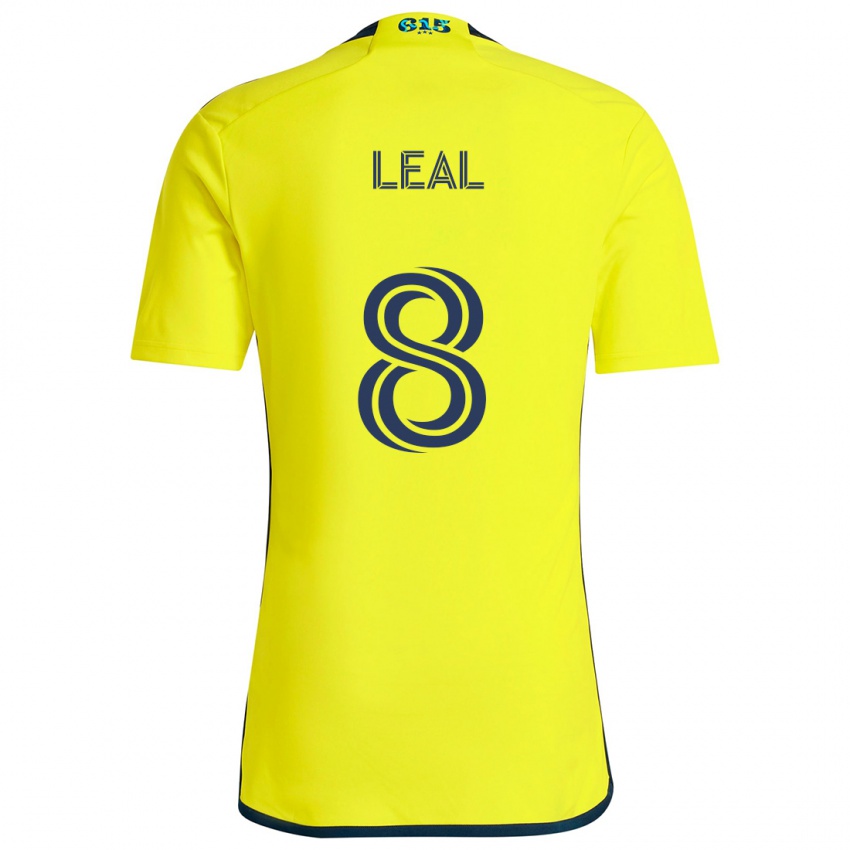 Mænd Randall Leal #8 Gul Blå Hjemmebane Spillertrøjer 2024/25 Trøje T-Shirt