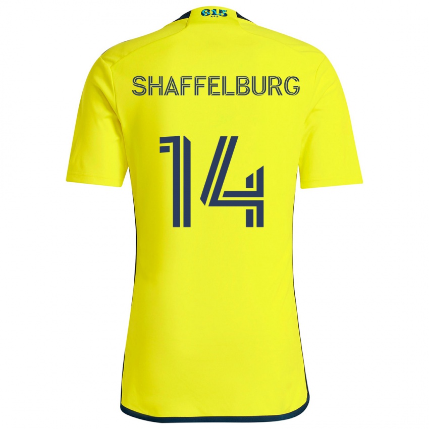 Mænd Jacob Shaffelburg #14 Gul Blå Hjemmebane Spillertrøjer 2024/25 Trøje T-Shirt