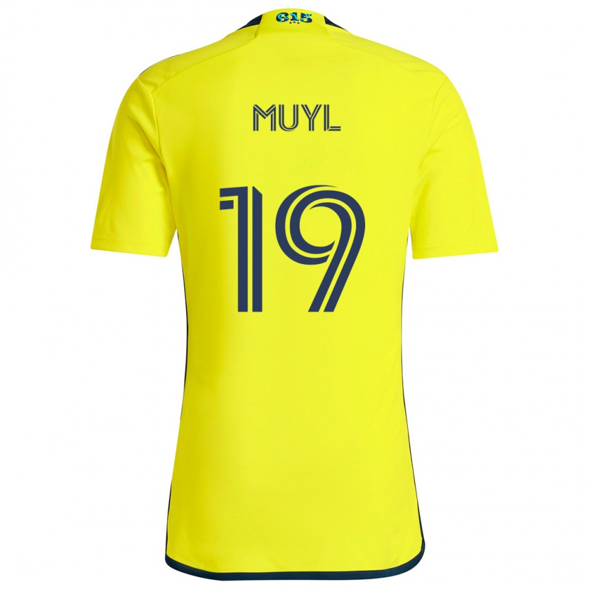 Mænd Alex Muyl #19 Gul Blå Hjemmebane Spillertrøjer 2024/25 Trøje T-Shirt