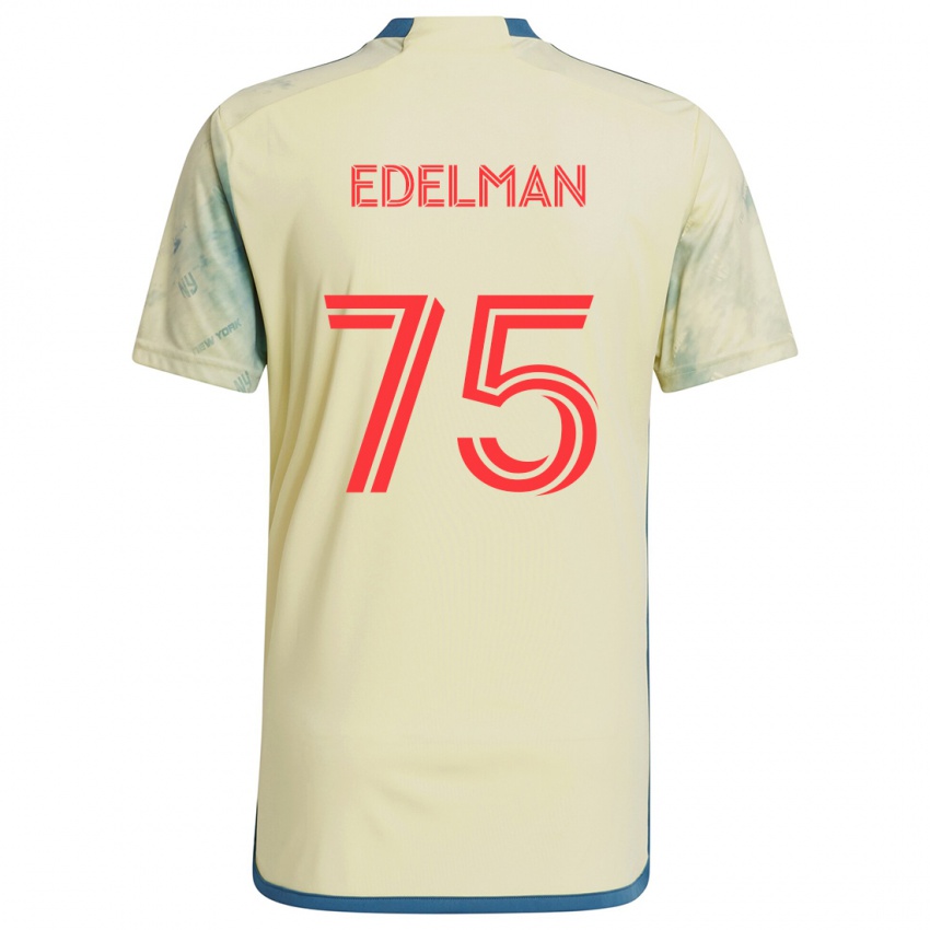 Mænd Daniel Edelman #75 Gul Rød Blå Hjemmebane Spillertrøjer 2024/25 Trøje T-Shirt