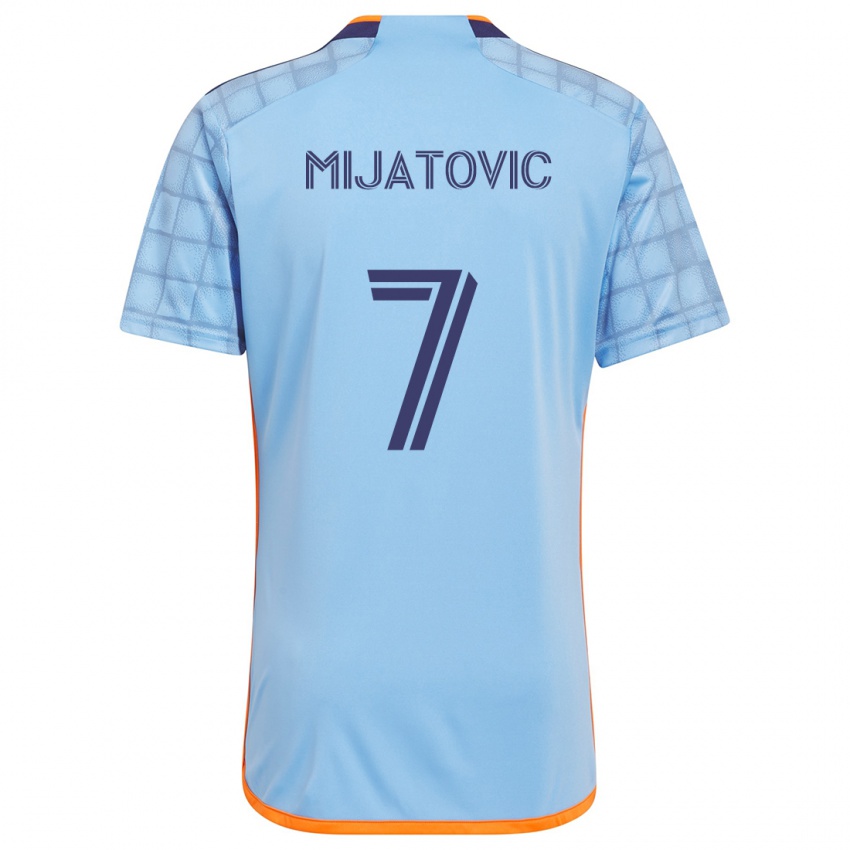 Mænd Jovan Mijatovic #7 Blå Orange Hjemmebane Spillertrøjer 2024/25 Trøje T-Shirt