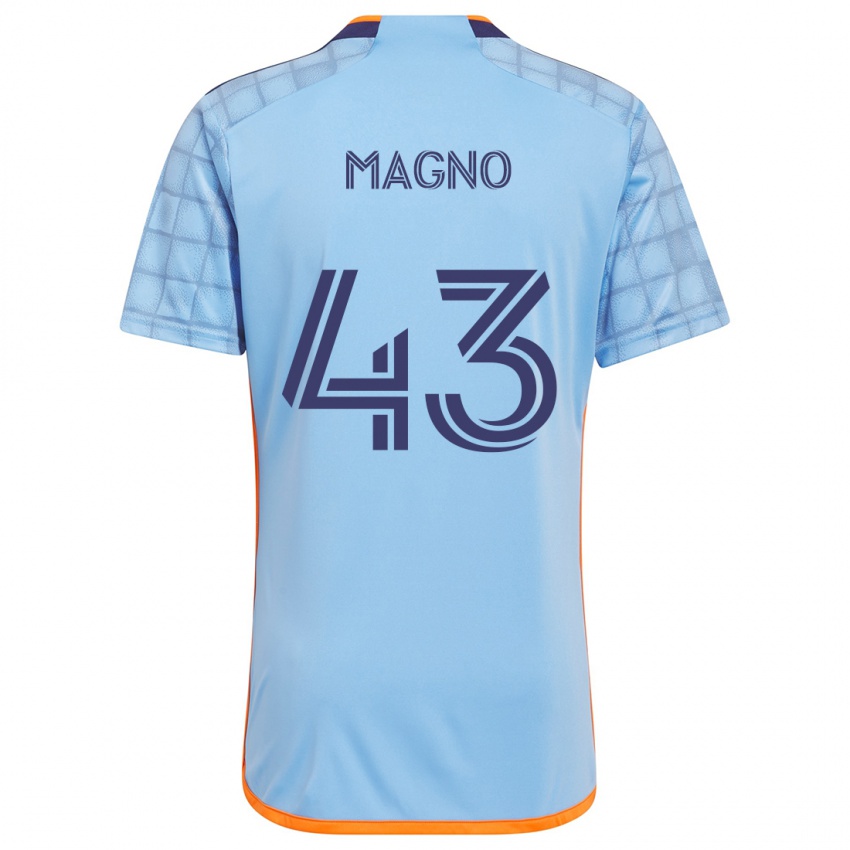 Mænd Talles Magno #43 Blå Orange Hjemmebane Spillertrøjer 2024/25 Trøje T-Shirt