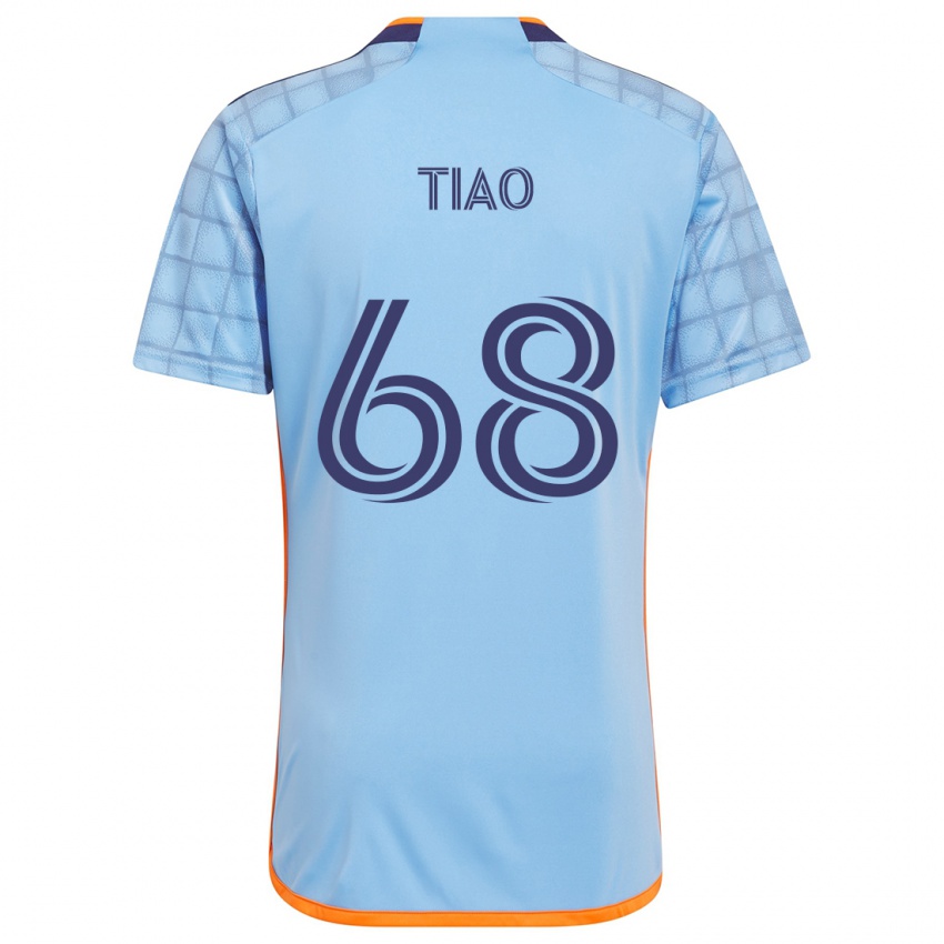 Mænd Christopher Tiao #68 Blå Orange Hjemmebane Spillertrøjer 2024/25 Trøje T-Shirt