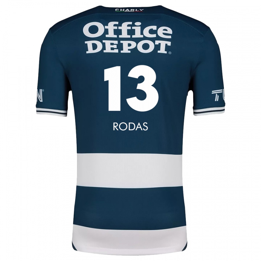 Mænd Carlos Rodas #13 Blå Hvid Hjemmebane Spillertrøjer 2024/25 Trøje T-Shirt