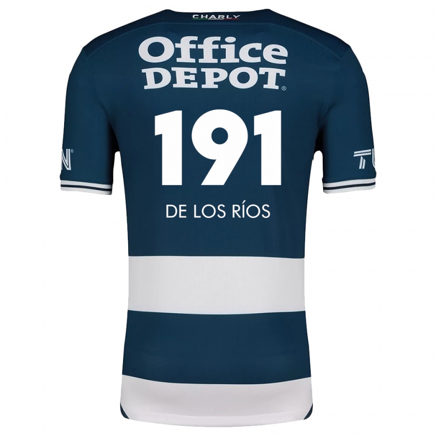 Mænd Sergio De Los Ríos #191 Blå Hvid Hjemmebane Spillertrøjer 2024/25 Trøje T-Shirt