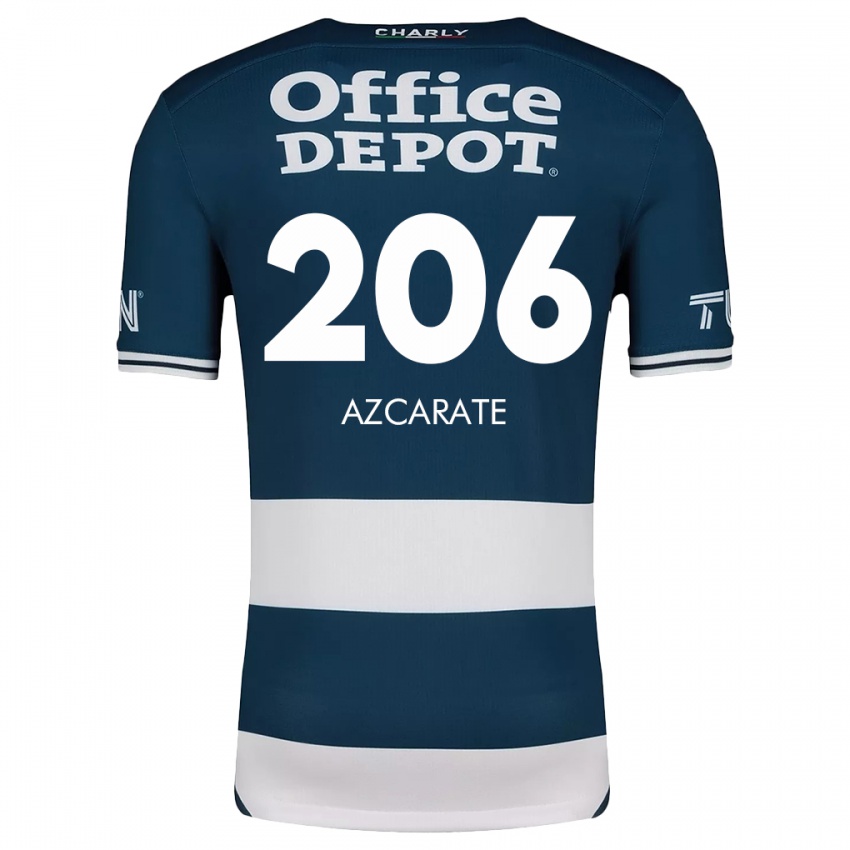 Mænd Yerar Azcárate #206 Blå Hvid Hjemmebane Spillertrøjer 2024/25 Trøje T-Shirt