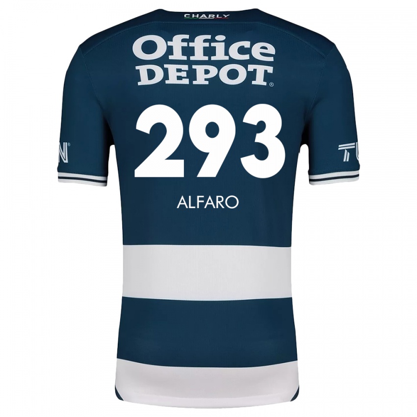 Mænd Cristóbal Alfaro #293 Blå Hvid Hjemmebane Spillertrøjer 2024/25 Trøje T-Shirt