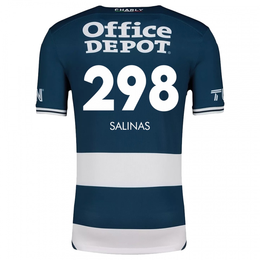 Mænd Jesús Salinas #298 Blå Hvid Hjemmebane Spillertrøjer 2024/25 Trøje T-Shirt