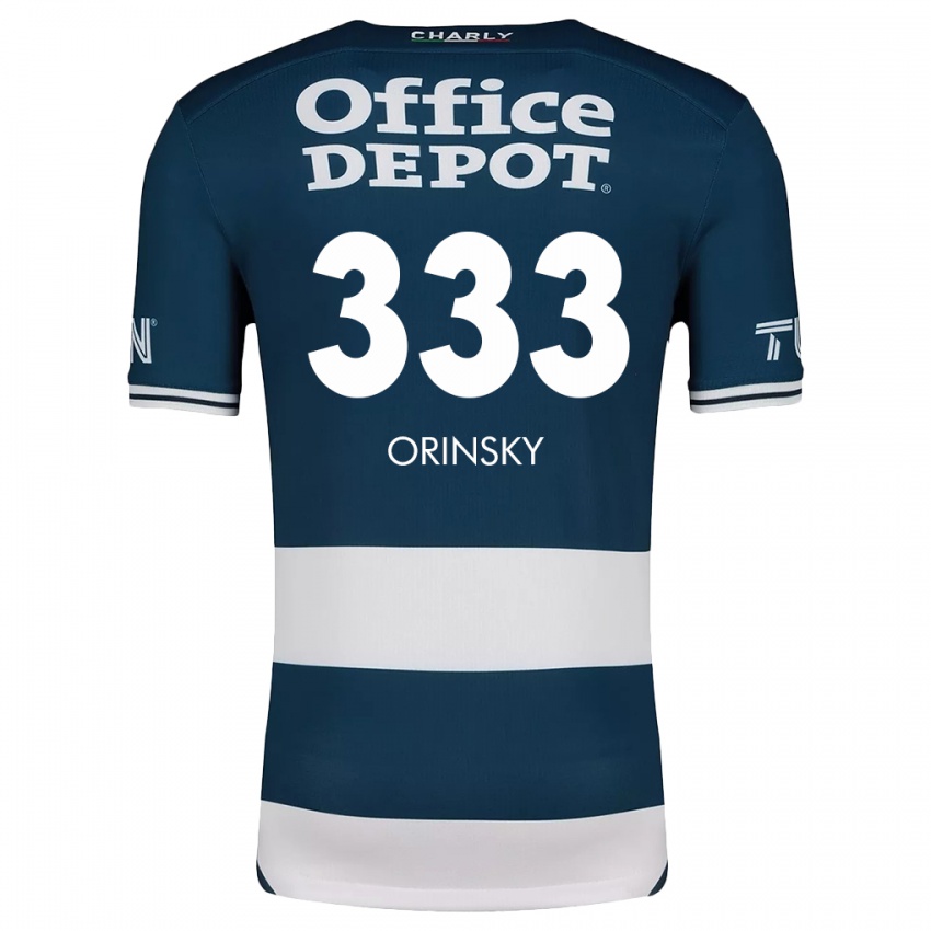 Mænd Edson Orinsky #333 Blå Hvid Hjemmebane Spillertrøjer 2024/25 Trøje T-Shirt