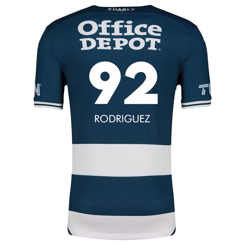 Mænd Sergio Rodríguez #92 Blå Hvid Hjemmebane Spillertrøjer 2024/25 Trøje T-Shirt