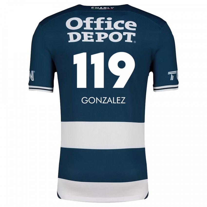 Mænd Juan González #119 Blå Hvid Hjemmebane Spillertrøjer 2024/25 Trøje T-Shirt