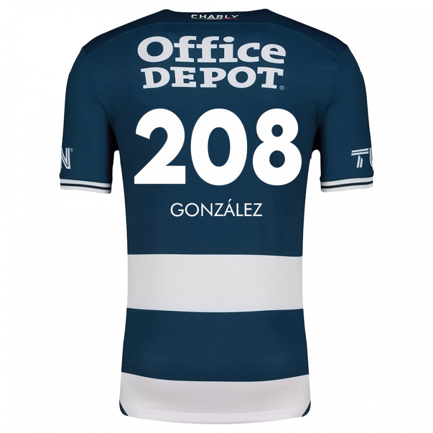 Mænd Osvaldo González #208 Blå Hvid Hjemmebane Spillertrøjer 2024/25 Trøje T-Shirt