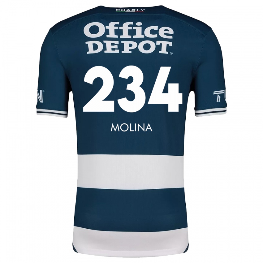 Mænd Yoshimar Molina #234 Blå Hvid Hjemmebane Spillertrøjer 2024/25 Trøje T-Shirt