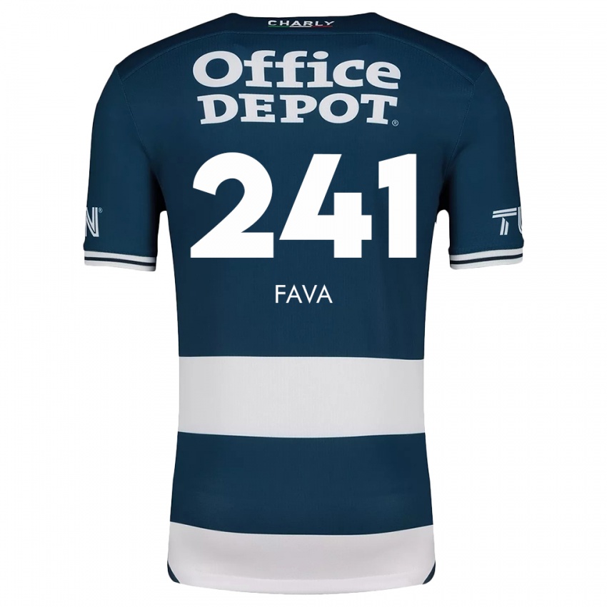 Mænd Marco Fava #241 Blå Hvid Hjemmebane Spillertrøjer 2024/25 Trøje T-Shirt