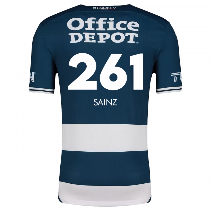 Mænd Diego Sáinz #261 Blå Hvid Hjemmebane Spillertrøjer 2024/25 Trøje T-Shirt