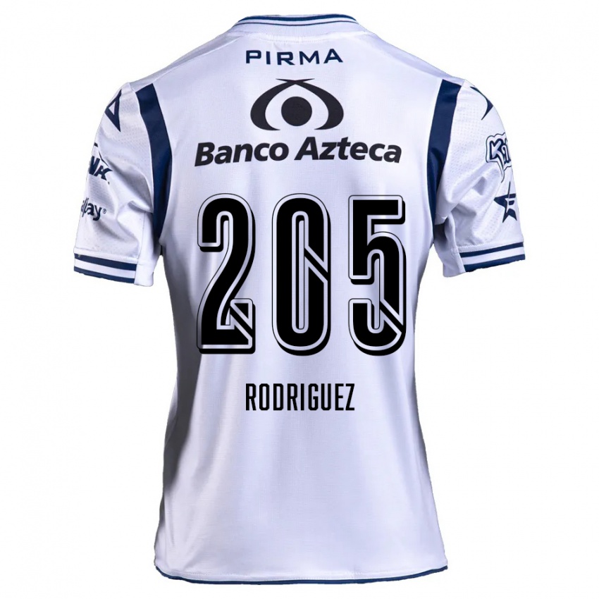 Mænd Alberto Rodríguez #205 Hvid Marineblå Hjemmebane Spillertrøjer 2024/25 Trøje T-Shirt