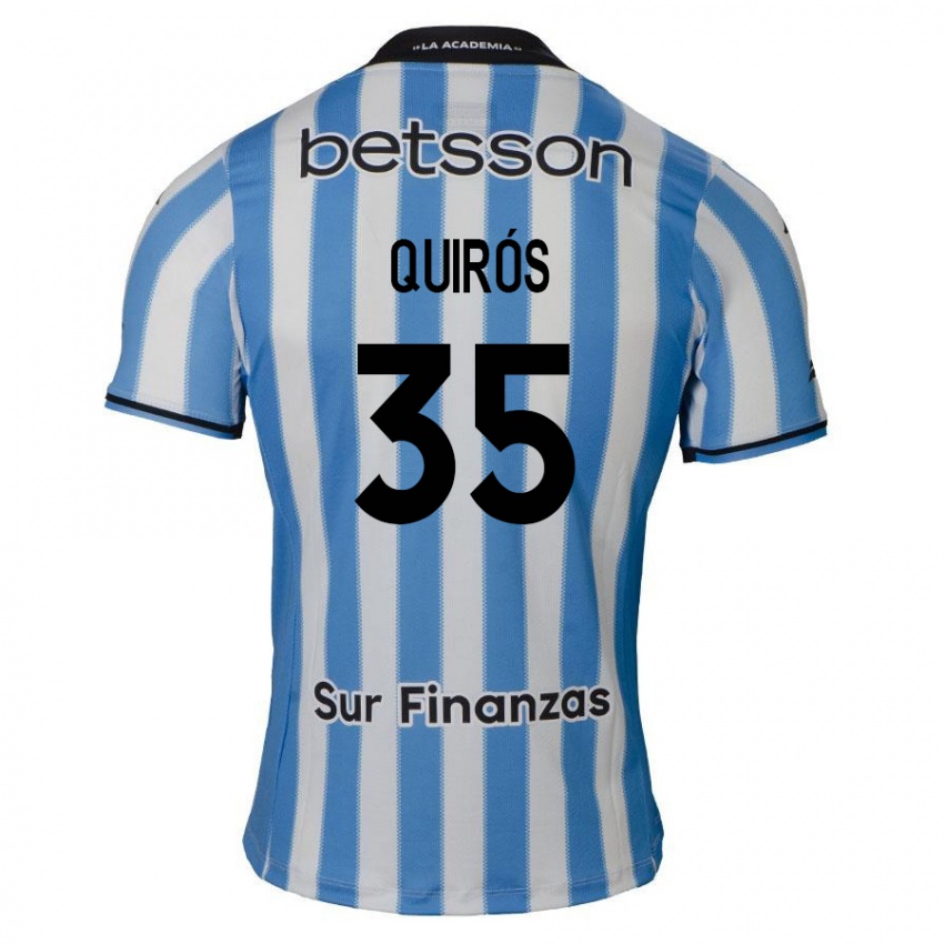 Mænd Santiago Quirós #35 Blå Hvid Sort Hjemmebane Spillertrøjer 2024/25 Trøje T-Shirt