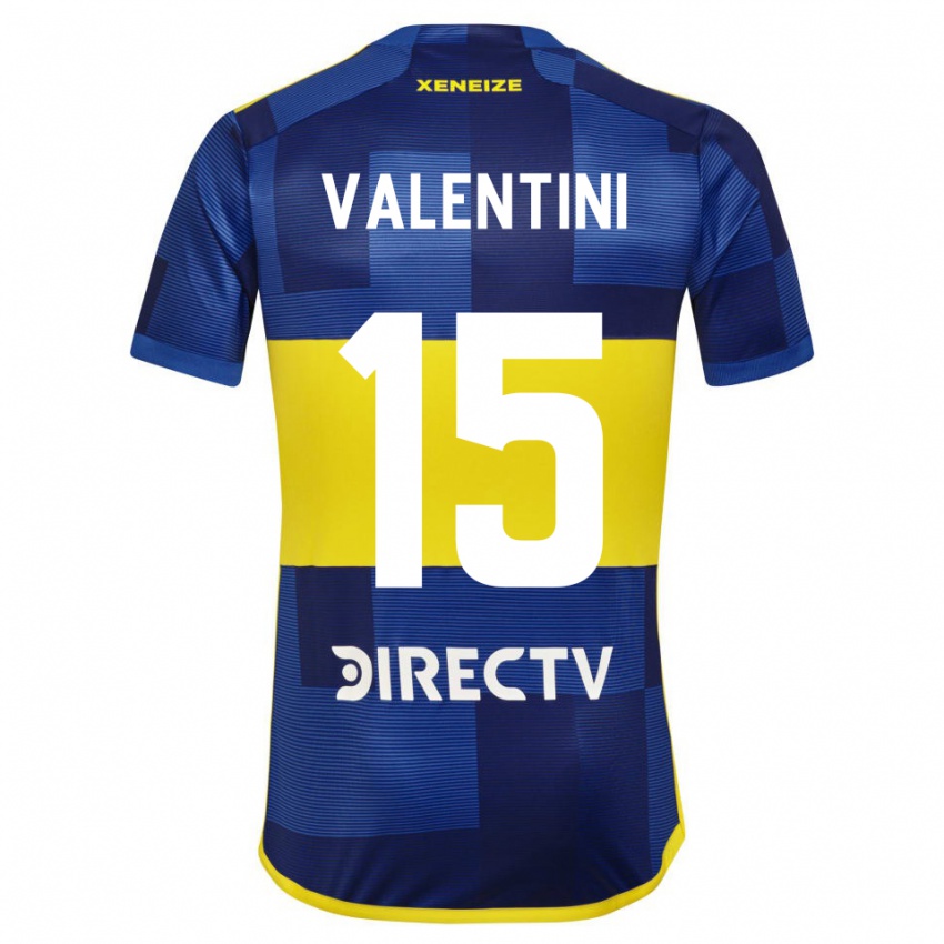 Mænd Nicolas Valentini #15 Blå Gul Hjemmebane Spillertrøjer 2024/25 Trøje T-Shirt